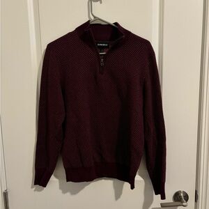 Bonobos Men's Dark Red Zip-Up Sweater
